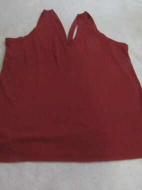 Nike Yoga Rust Color Raw Edge Tank Top  Size XL  USED